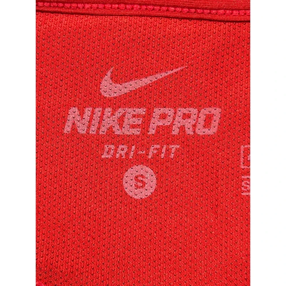 Nike Pro Dri-FIT Polyester Red Small Mens Shirt